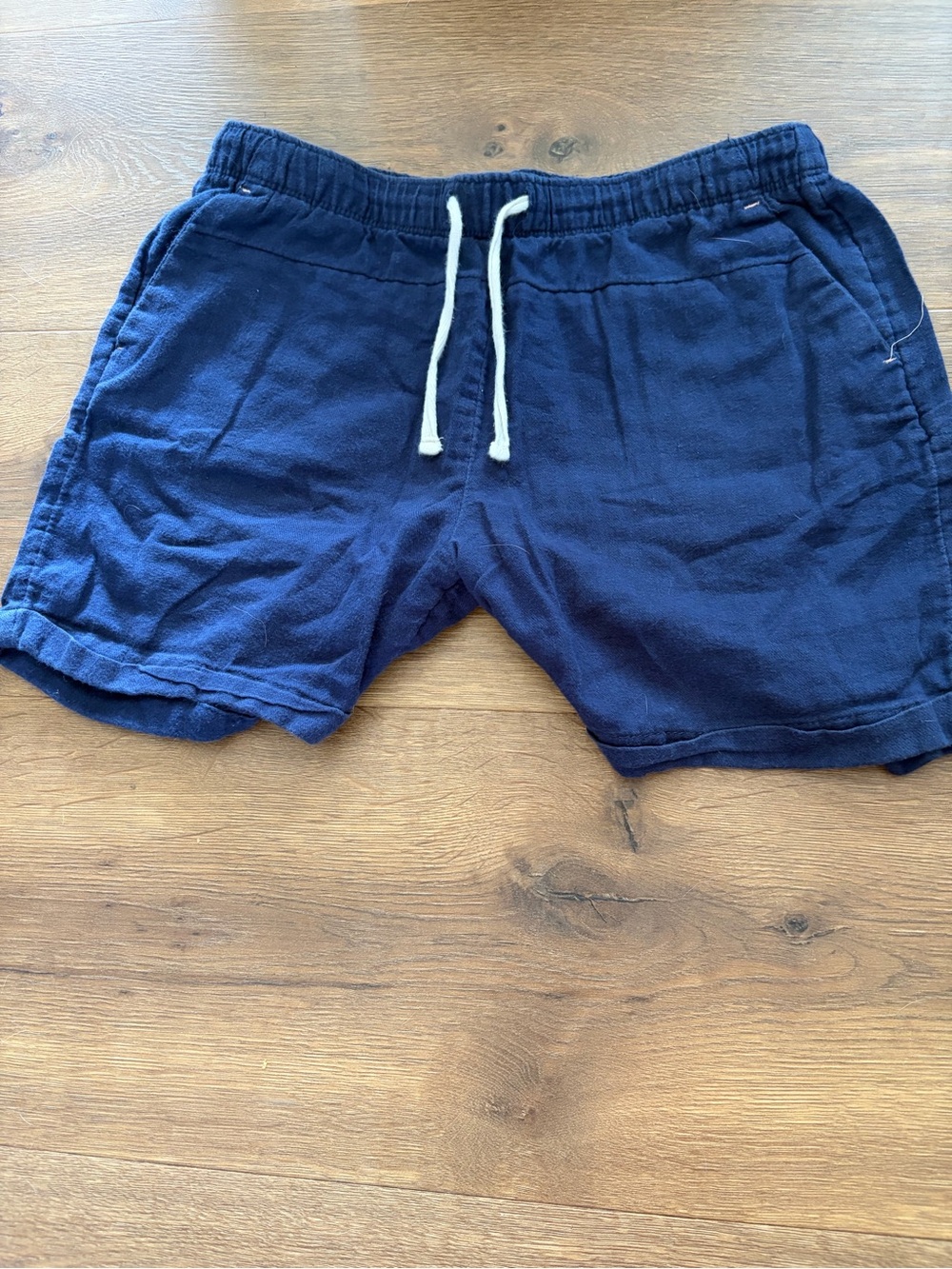 Kids Navy Drawstring Casual Shorts